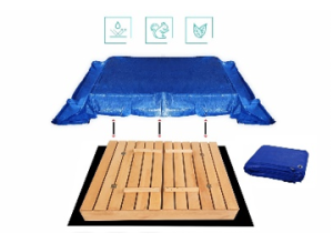 Niebieska plandeka ochronna