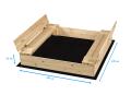 Piaskownica 120cm x 120cm drewno naturalne