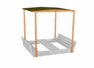 Daszek  do piaskownicy impregnowany 160 cm