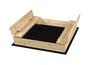 Piaskownica zamykana 120 x 120  Naturalna
