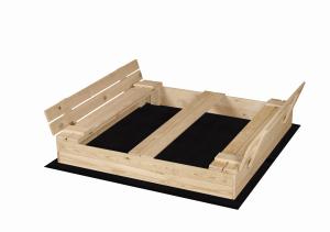 Piaskownica zamykana 140 x 140 Naturalna