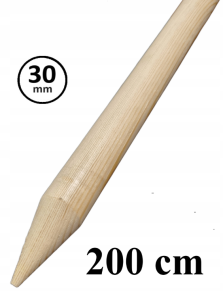 Palik tyczka podpora drewniana fi 30 - 200 cm